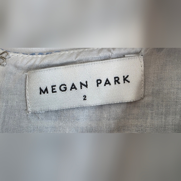 Megan Park Blue And White Striped Cotton Dress. Sleeveless Size 2 - Picture 7 of 15